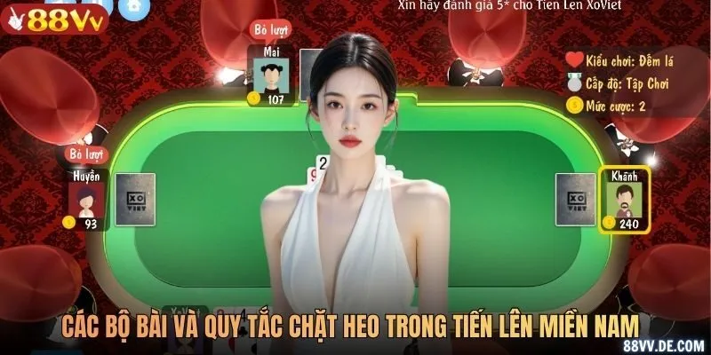 Các bộ bài và quy tắc chặt heo trong Tiến lên miền Nam