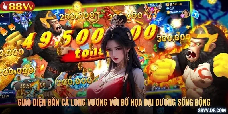 Giao diện bắn cá Long Vương với đồ họa đại dương sống động