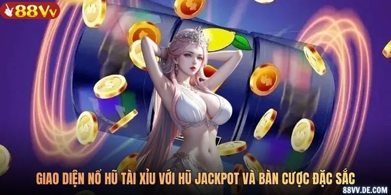 Giao diện nổ hũ tài xỉu với hũ jackpot và bàn cược đặc sắc