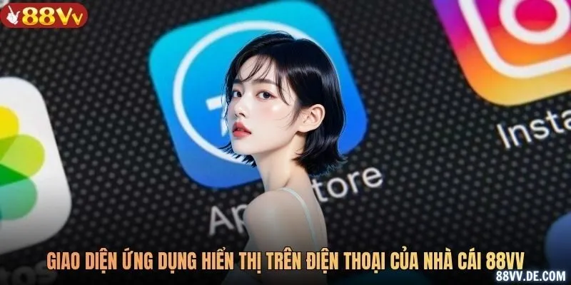 Giao diện ứng dụng hiển thị trên điện thoại của nhà cái 88VV