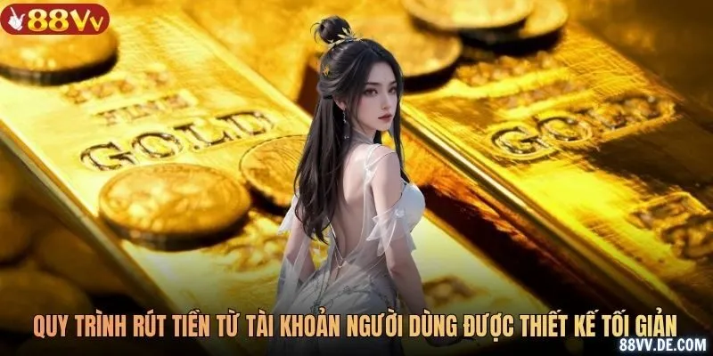 Quy trình rút tiền từ tài khoản người dùng được thiết kế tối giản